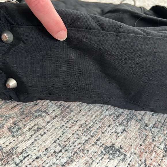 Baggallini Black Quilted Florence Tote Bag travel work pockets - Picture 15 of 15